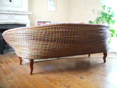 2008 Sofa. Willow, polypropylene string and wood. 200 x 120 x 90cm
