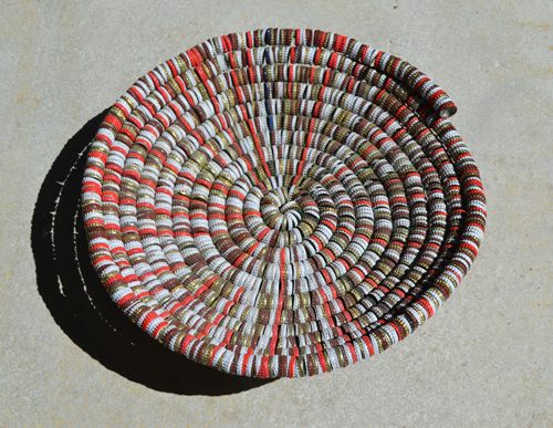 2011 Crown caps and wire. 80 x 12cm