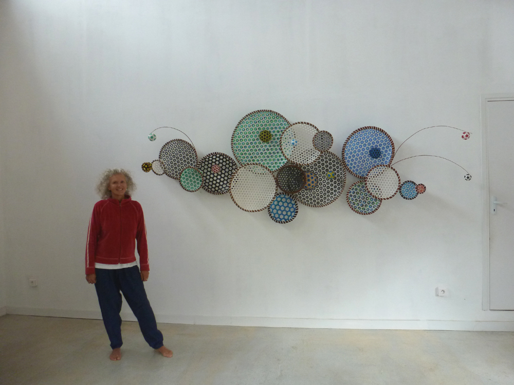 2013 Satellites. Strapping tape, willow, wire. 250  x 150cm